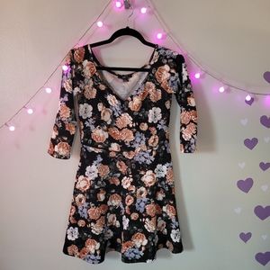 Vintage Floral Skater Mini Dress